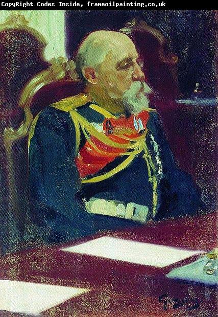 Boris Kustodiev Portrait of the Governor-General of Finland and member of State Council Nikolai Ivanovich Bobrikov. Study for the picture Formal Session of the State 